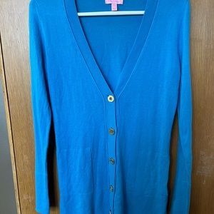 Lily Pulitzer blue button cardigan excellent preloved condition small